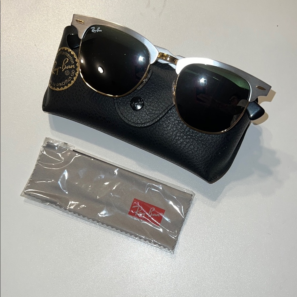 Ray-Ban Black and Silver Sunglasses